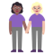 Women Holding Hands- Medium-Dark Skin Tone- Medium-Light Skin Tone emoji on Microsoft
